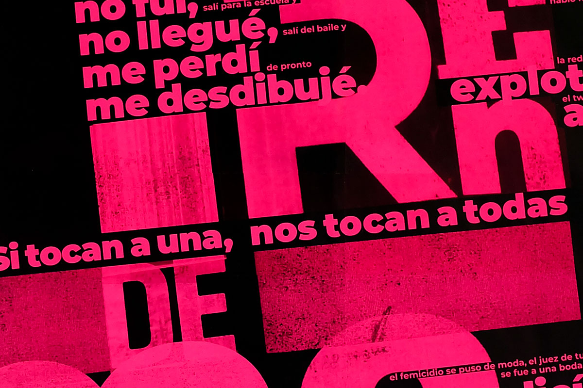 Panel tipografía y expresión. Trabajo de Facundo Perez.