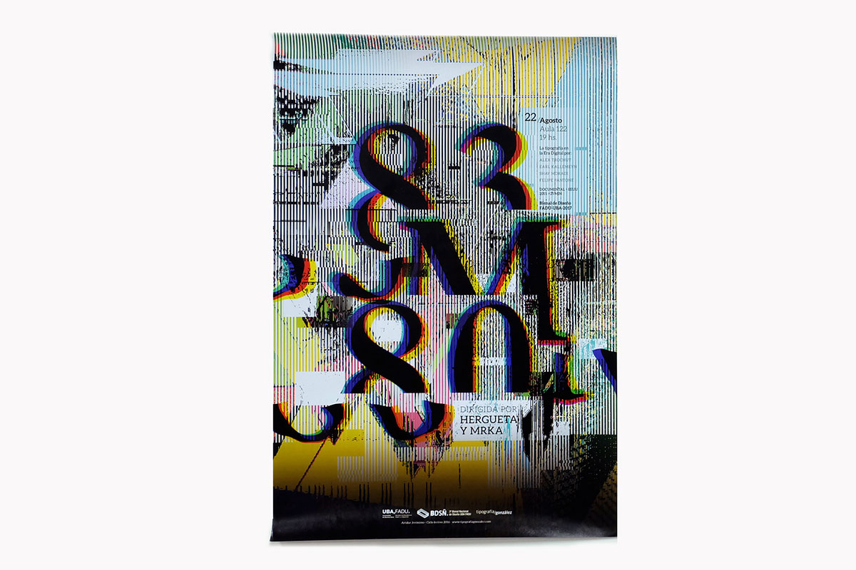 Afiche Cine & Diseño. Trabajo de Jerónimo Arlisur.