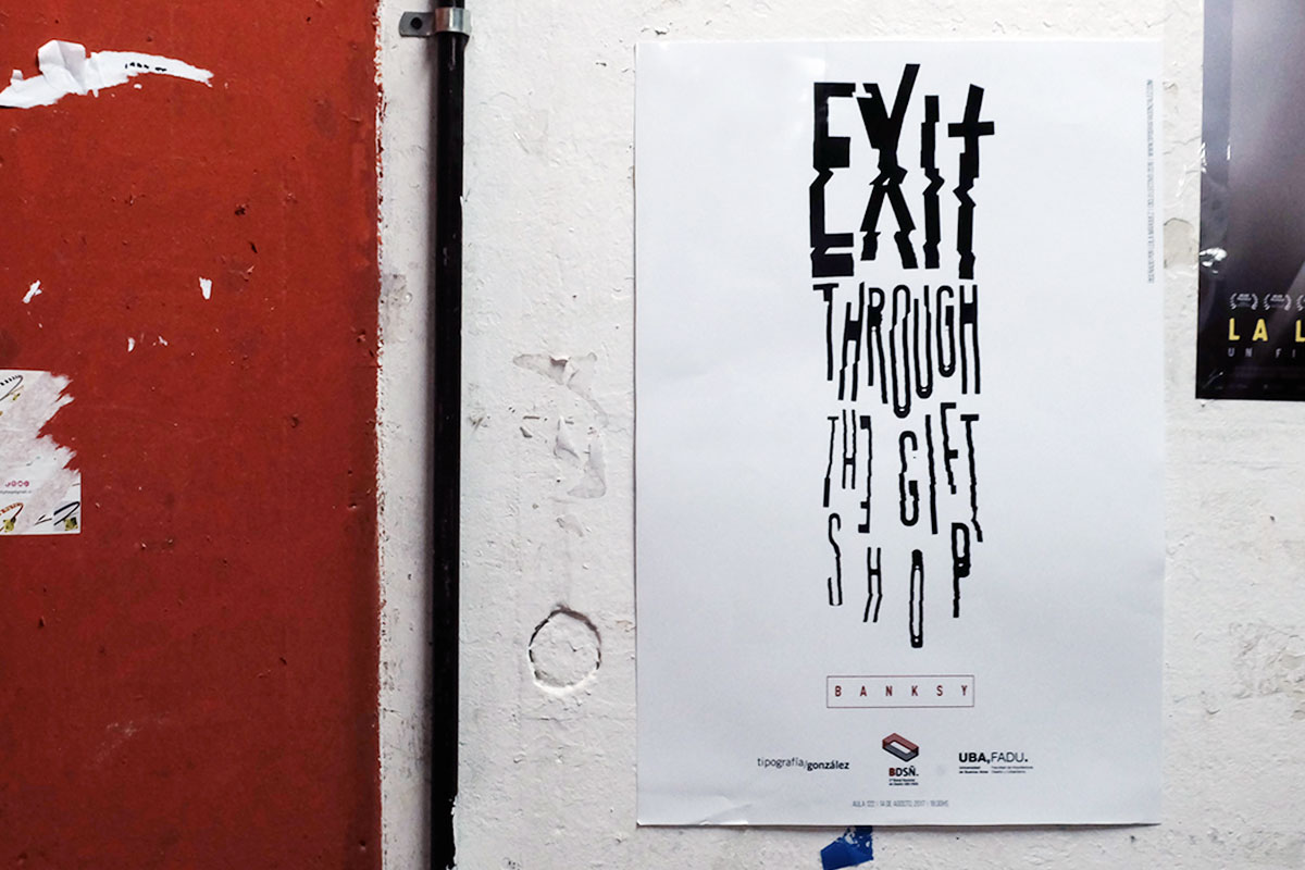 Afiche Cine & Diseño. Trabajo de Leila Marquez.