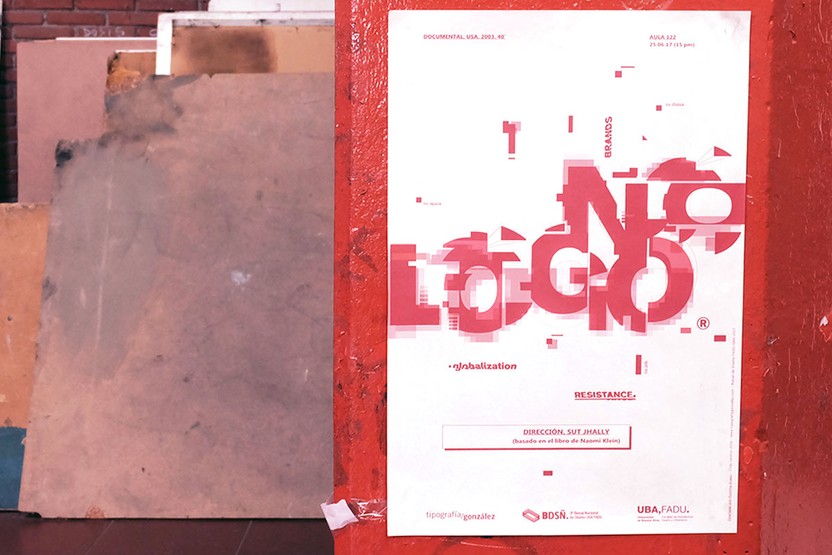 Afiche Cine & Diseño. Trabajo de Romina Araoz.