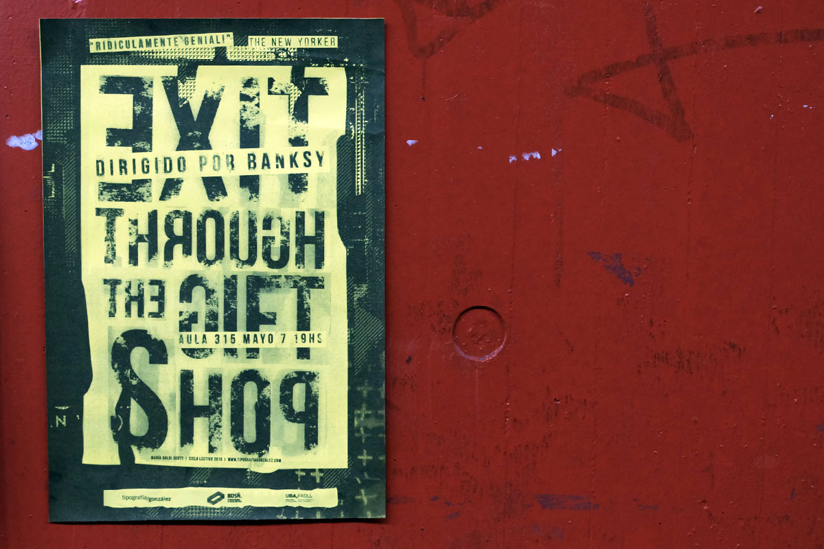 Afiche Cine & Diseño. Trabajo de María Baldi Scott.