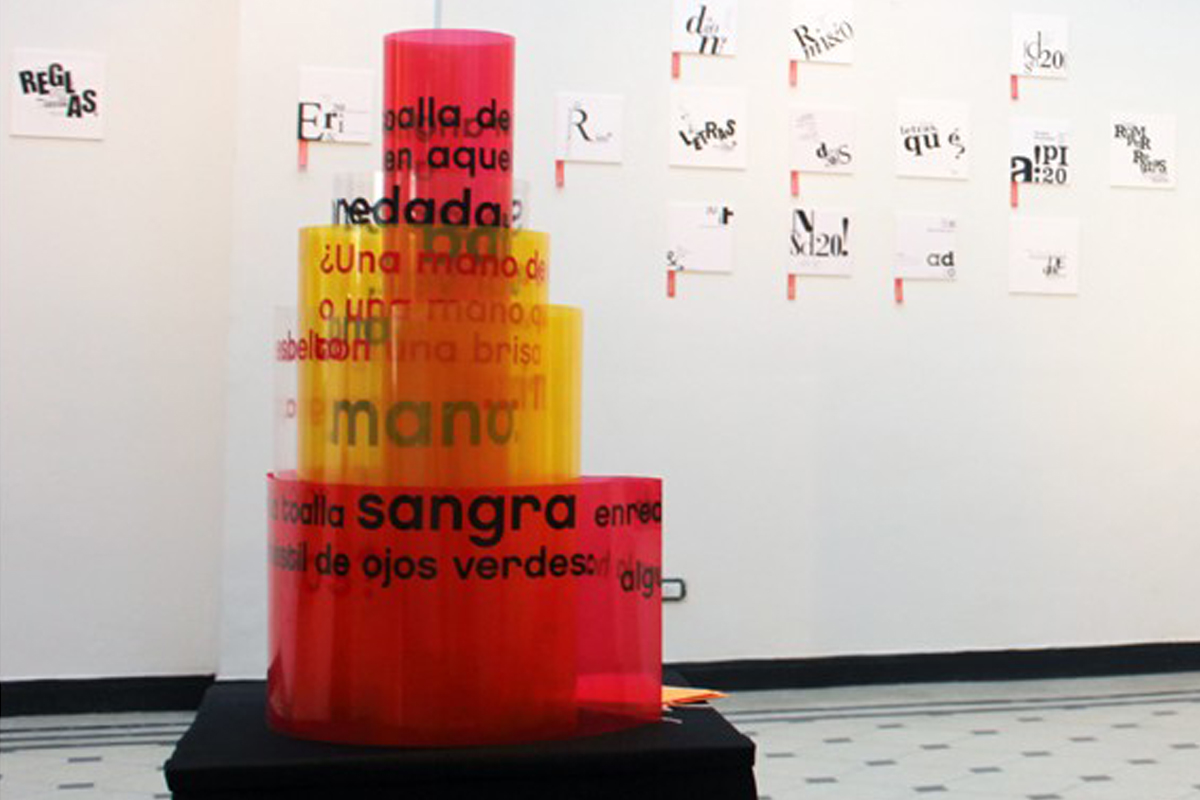 Tipografía en el espacio. Trabajo de Paula Romero.