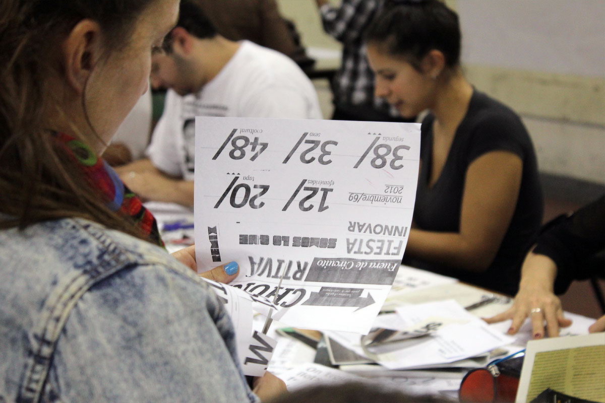 Los signos se encuentran en el soporte. Trabajo de alumne UBA.