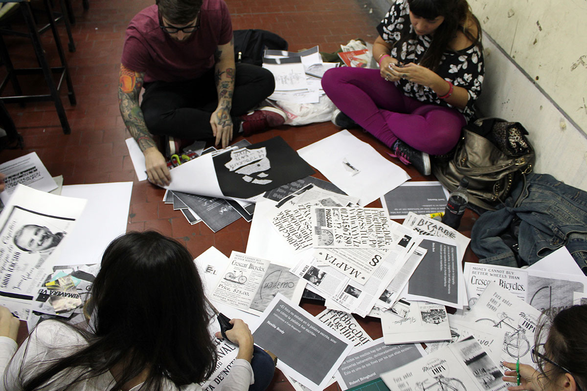 Los signos se encuentran en el soporte. Trabajo de alumne UBA.